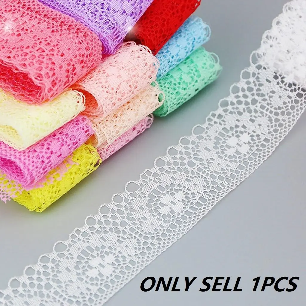9m Roll 4cm Wide Lace Trim Ribbon, Lace Strip, Ideal for Crafts and Decor, Sewing Accessories, Perfect for DIY Projects, Tablecloths, Curtains, Gift Wrapping