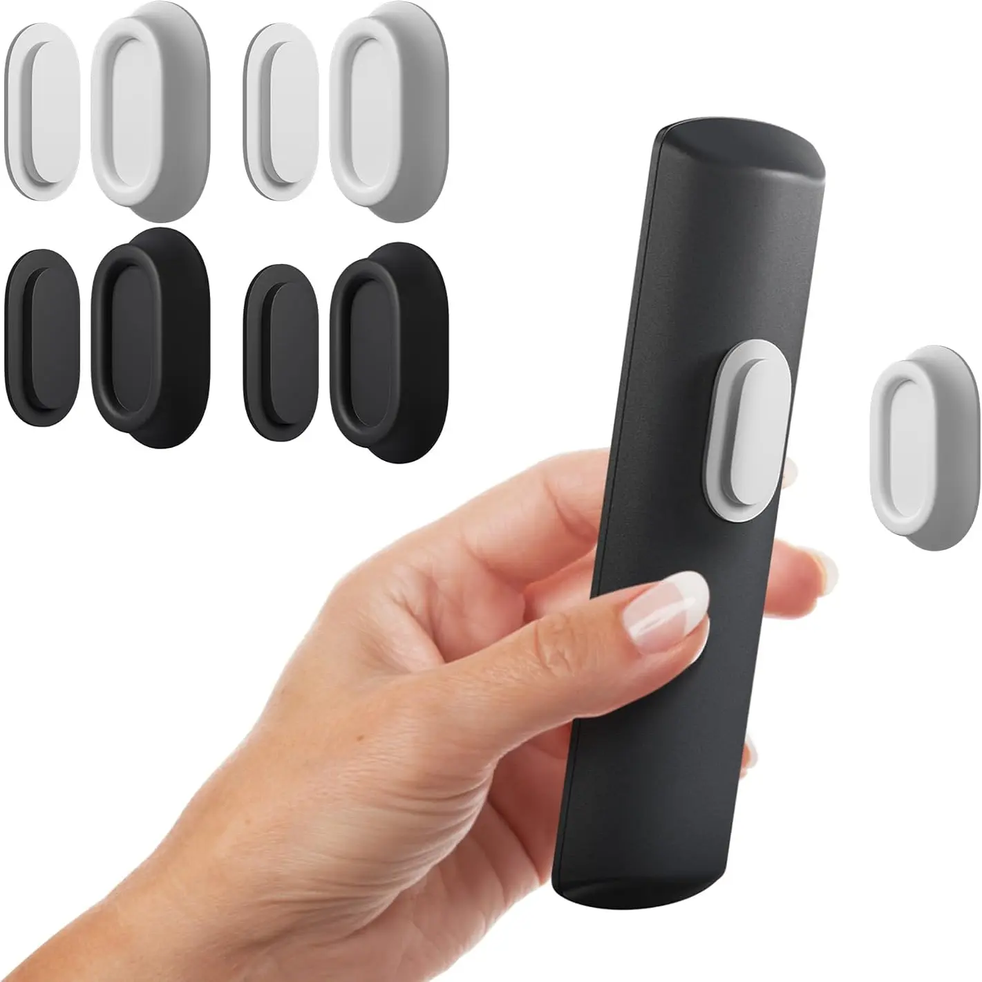 TV Remote Holder Wall Mount for TV Users - Upgraded Full Silicone Rack Accessories, Anti-Slip Universal Wireless Remote Caddy, Strong Magnetic Self-Adhesive Clean Wall Home Organizer
