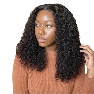 Beluck Burmese Curly 13x6 HD Lace Pre Cut Pre Plucked Pre Everything Glueless Human Hair Wigs Upgrade With Drawstring Cap One-Step Invisible Hairline For Women Beginner Friendly for Vacation Party & Daily Wear
