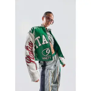 CATCHING FLIGHTS EMBROIDERED BOMBER