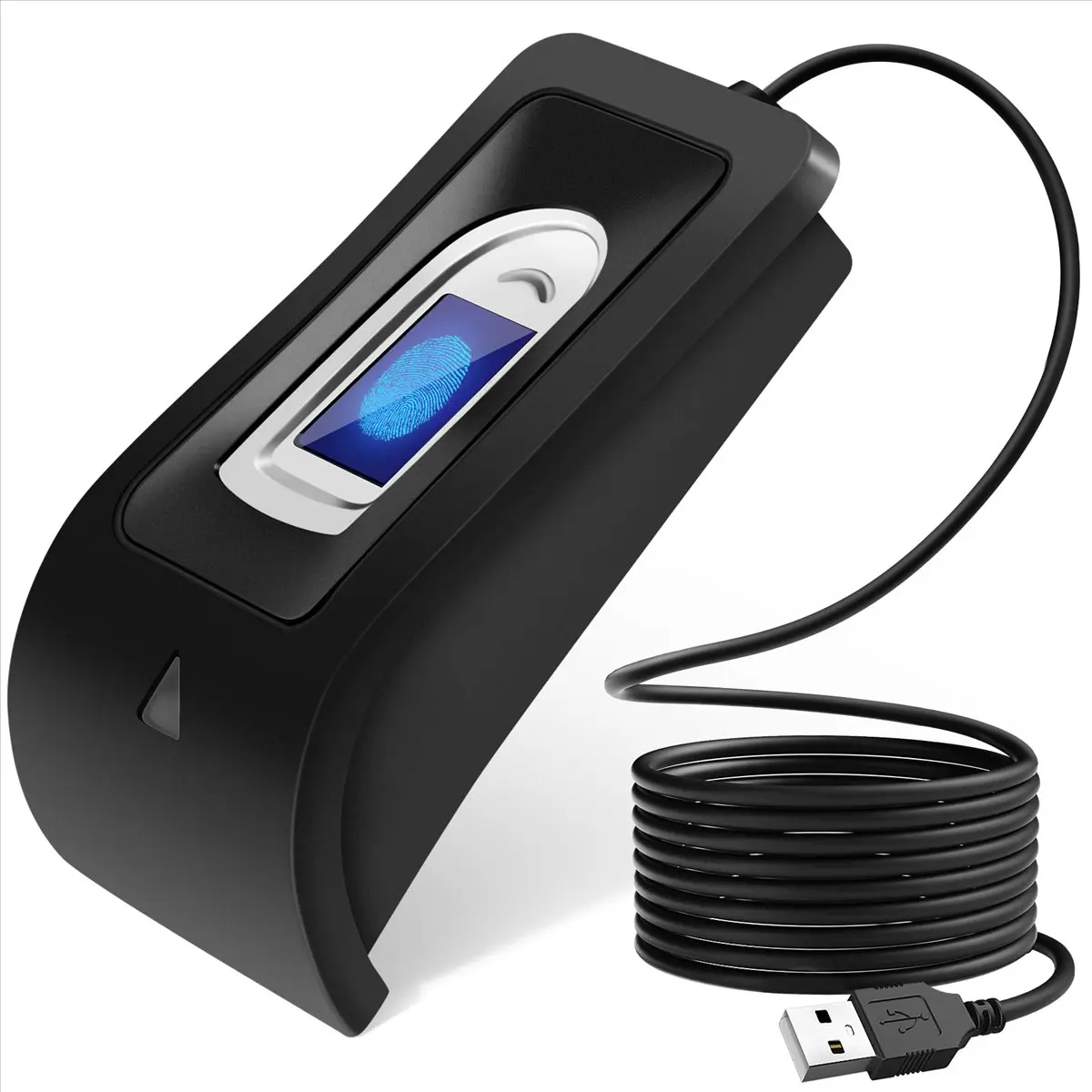 Compact Plastic USB Fingerprint Reader Scanner - USB Device with Capacitive Sensor, 360-Degrees Automatic Correction, High Accuracy for Automotive Biometric Access Control Attendance Systems