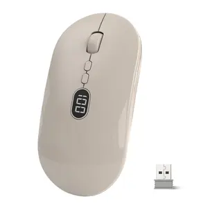 MAGIC-REFINER X1 Bluetooth Wireless Computer Mouse for Laptop with Battery Level Visible, 2.4G Portable Ultra Slim USB Mouse, Silent Click Laptop Mouse 1600 DPI for Windows/Mac/PC/Office