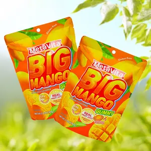 2 Pack Peelable Mango Candy Holiday Candy Peelable 4D Gummies Peeling Gummy Mango Peeling Candy Juicy Mango Flavors Fun Fruit Snack Resealable Bag