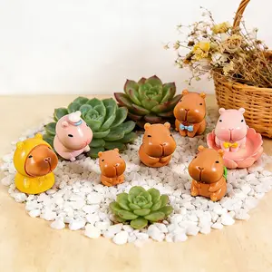 11pcs Realistic Capybara Figurines, Cute Collectible Figurines, Various Colors, Handmade Decorations, Home Entryway, TV Cabinet, Living Room, Bar, Office Desk, Decorative Figures
