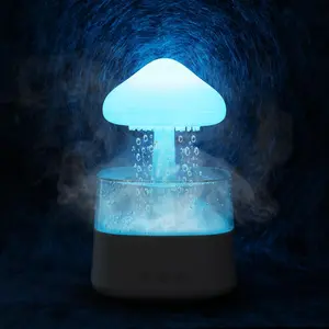 Cloud Humidifier Rain Water Drip Diffuser Humidifier 450ML with Remote Mushroom Lamp Humidifier Rain Sounds Humidifier Air Humidifiers for Bedroom Desk