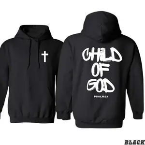 Child of God Hoodie – Bold Christian Faith Graphic Sweatshirt, Psalm 23 Inspired Design, Unisex Casual Top, Trending Religious Streetwear US hoodies men vintage shirts shirts men men gifts Menswear Spandex fall clothing Sport Stretch