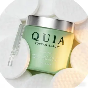QUIA Dual-Action Toner Pads with Gentle PHA Exfoliation for Sensitive Skin, Hydrating & Pore Minimizing, 70 Soft Korean Textured Pads for Blackhead & Blemish Control, Daily Soothing Skincare