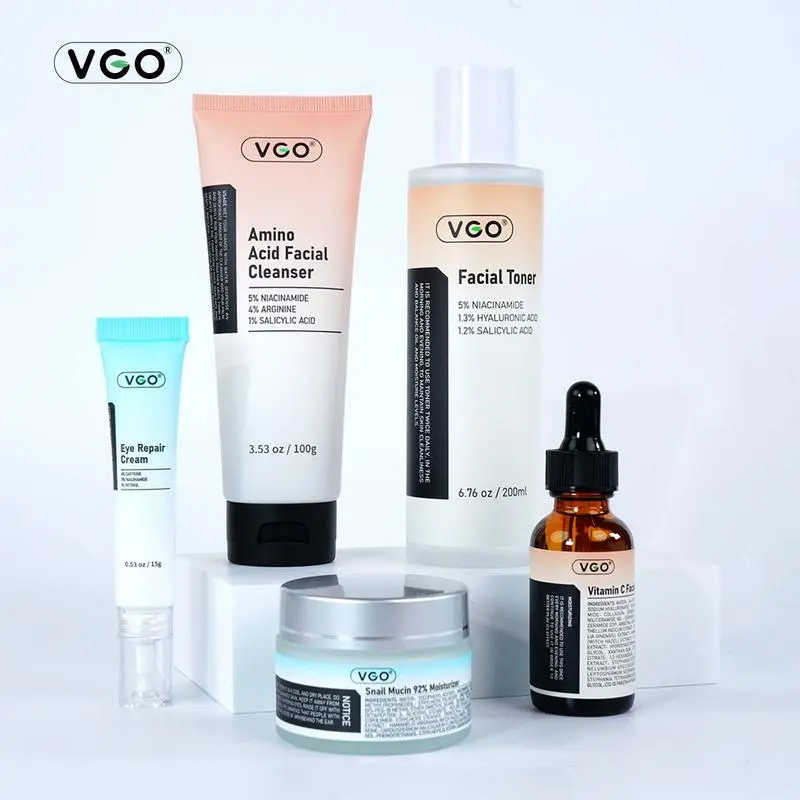 VGO Skincare Five-step Routine Daily care RepairMoisturizing lmproving skin condition-A Kit Hydrate skin care products