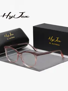 HyJex 1 Piece Unisex Eyebrow Shaped Full Frame Plaon Glasses Suitable For All Face Shapes Travel Frame Plaon Glasses