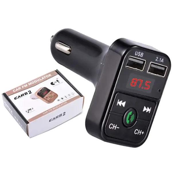 Car FM Modulator CARB 2 Bluetooth Transmitter Car Charger Car FM Modulator CARB 2 Bluetooth Transmitter Car Charger