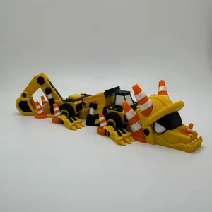 3D Printed Construction Dragon – Articulated Builder Dragon Figurine