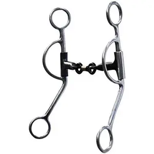 Sweet Iron Training Snaffle Bit w/ Copper Dog Bone 5 1/4" Mouth & 7 3/4" Cheek