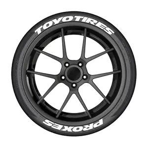 One Tire Letter Car Tire Styling Decorative Sticker PVC Waterproof Personalized Letter Tire Decal Without Glue
