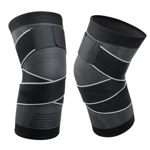 INDEEMAX Adjustable Knee Brace for Women Men 2 Pack, Knee Compression Sleeve for Knee Pain, Arthritis, Running,Sports and Recovery Support, M