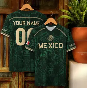 Custom Name Mexico Soccer Jersey, Personalized Mexican Aztec Jersey, Customized Mexico Soccer Shirts For Men & Kid, Soccer Jerseys For Team, The Big Tournament 2026 Inspired