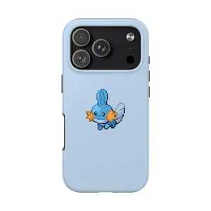 Mudkip Pixel Art Phone Case Gamer Gift, iPhone 17 16 15 14 13 12 11