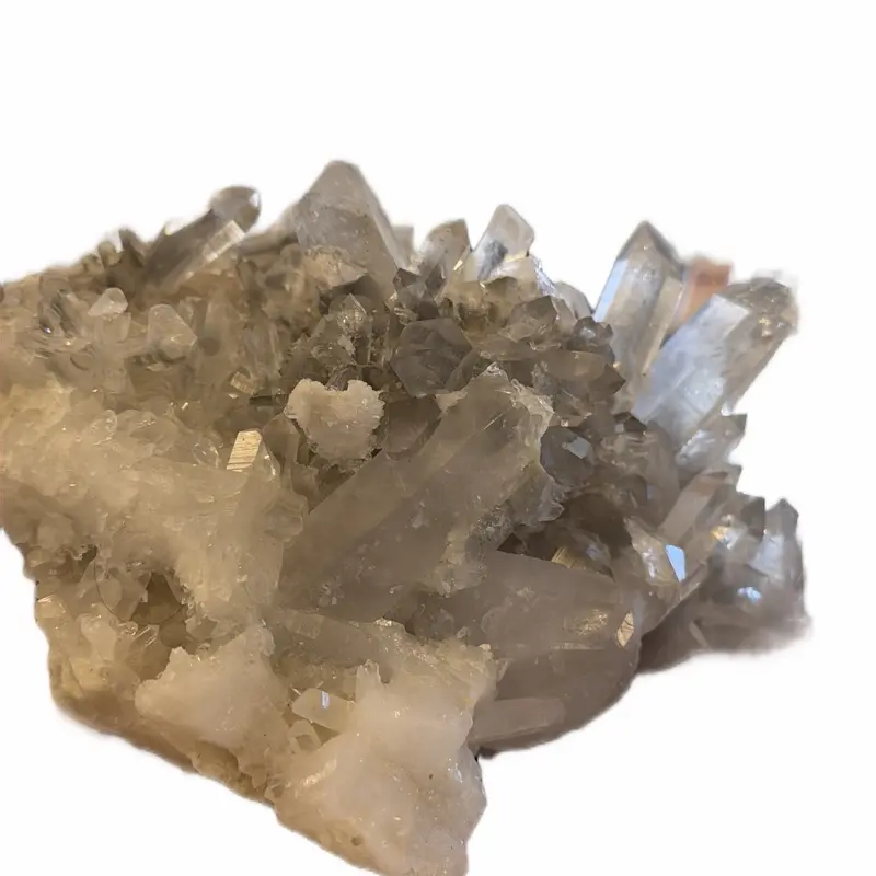 Natural Rare Phantom Quartz Crystal Cluster - High-Quality Healing Stone for Home Decor & Meditation