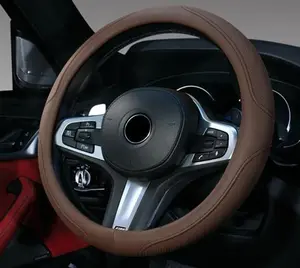 Leatherette Steering Wheel Cover | Simple Style Car Accessory | Car Steering Wheel Protector | Fits 14-15 Inch Wheels