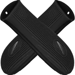 2-Pack Cast Iron Handle Covers, Silicone Heat Resistant Hot Skillet Pan Handle Covers Holder Sleeve, 5.0 Inches Long, Fits Most Handles, Dishwasher Safe, Upgraded Version
