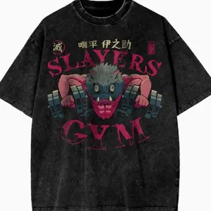 Inosuke Hashibira Shirt, Demon Slayer Shirt, Gym Tshirt, Anime Vintage Tee, Pump Cover, Gym Shirts For Men, Crewneck, Cotton Short Slevee Menswear Top YE8 2VR