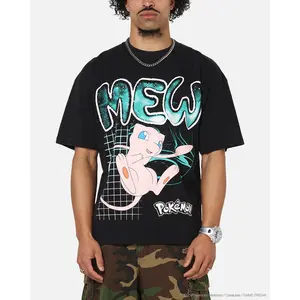 The Pokémon Collection By 73Studio Mew Vintage T-Shirt Off Black