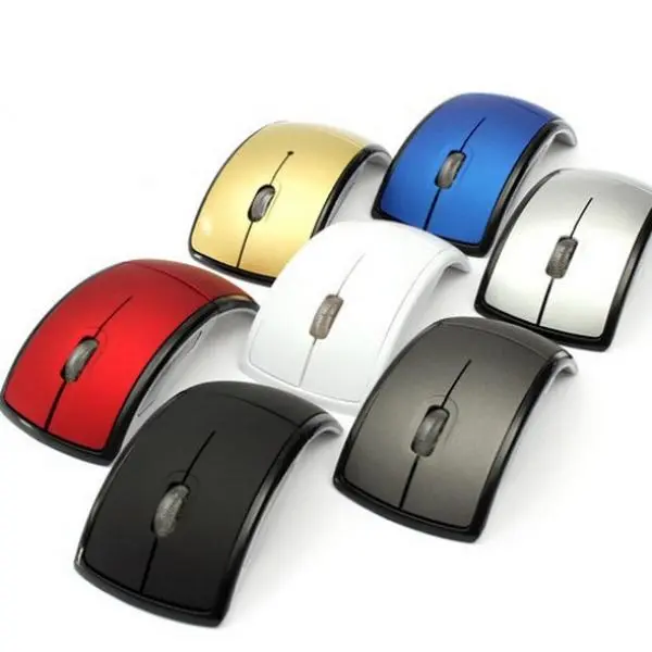 2.4G Wireless Foldable Mouse Creative Foldable Switch Design Optical Mouse Portable Compact Gift Mouse for Business Travel Office Home Computer