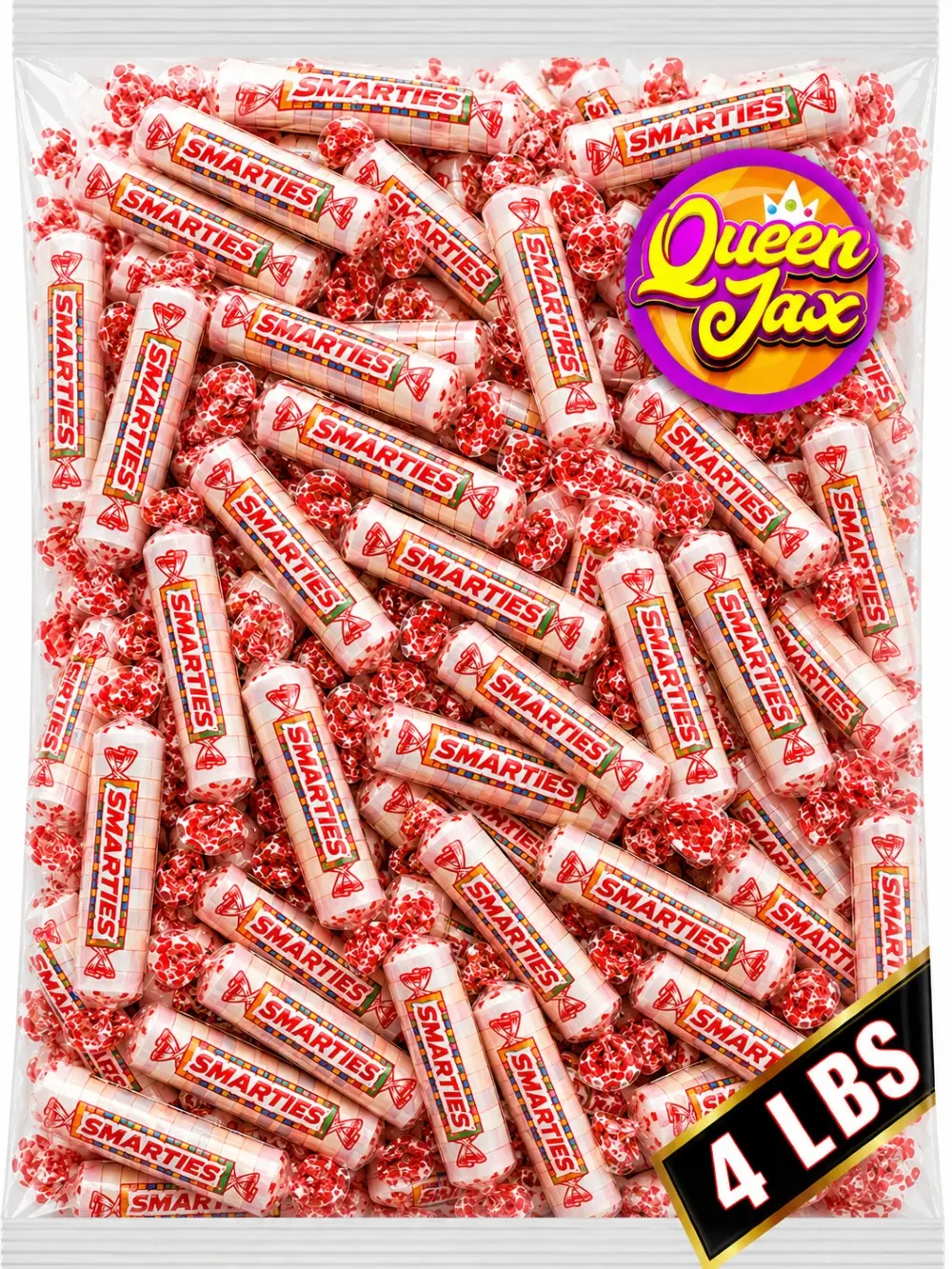 Classic Smarties-4 LB Bag-Tart Candy Rolls Bulk Bag of Assorted Fruity Candy Tabs Individually Wrapped Smarties Party Favor & Pinata Candy
