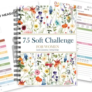 2026 Version | 75 Soft Challenge Journal For Women, A5 Spiral 75-Day Habit Tracker Planner, 108 Full-Color Pages, Daily Logs And Weekly Reviews, Meal, Water, Workout & Reading Tracker