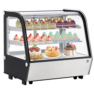 GARVEE 4.2 Cu.Ft Commercial Countertop Refrigerator - Features LED Lighting, Auto Defrost, Air-Cooling, Rear Sliding Door, Ideal for Cafes and Restaurants, Versatile for Countertop or Floor Use
