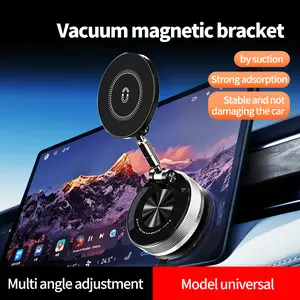 HyperMount Vacuum Car   66 lbs Strong Seal Compatible  All Smart  iPhone Android MagSafe 360 Rotation Universal suction Heavy-Duty Cup   Dual-Sided Magnetic Suction Cup  Adjustable Vehicle Cell   Phone Multi- Charging mount tablet holder with
