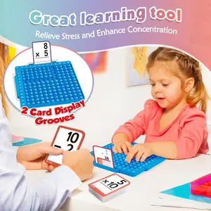 Math flashcards and math board set-includes multiplication flashcards, multiplication tables, and POP educational charts. A complete math teaching aid featuring addition and subtraction games. Perfect educational toys for children in grades 1–6.