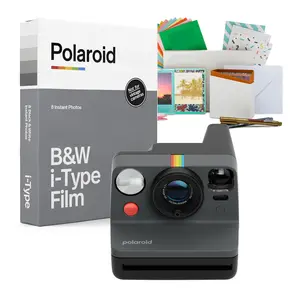 Polaroid Now Generation 3 Instant Camera with Built-In Tripod Mount and Film Kit (Black) Bundle