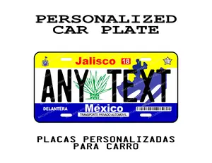 Personalized JALISCO Car Plate - Decorative Aluminum Plate with High-Gloss Finish
