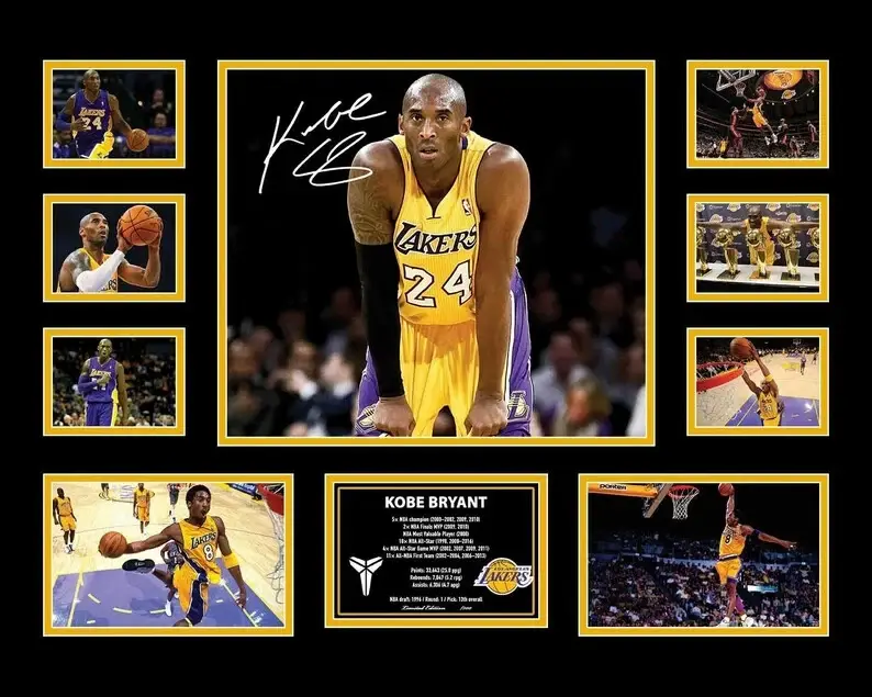 Kobe Bryant LA Lakers Signed Limited Edition POSTER PRINT UNFRAMED Memorabilia
