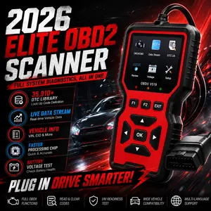 V519 Custom Universal Car OBD II Diagnostic Scanner with 35,910 DTC Library Live Data Stream & Battery Voltage Test for Efficient Car Fault Detection  #Summervibes fathersdaygift