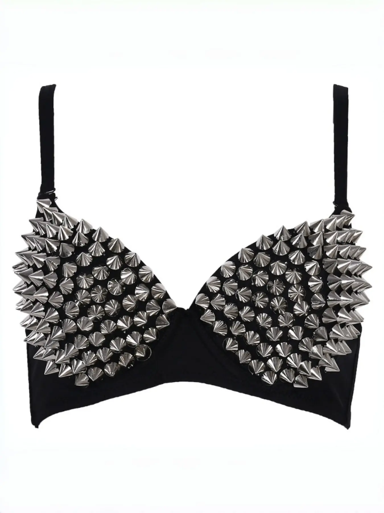 Women's Sexy Lingerie Top, Studded Decor Buckle Bra, Dance Costume for Performance, Handmade Bra, Medium Support Bra, Ideal Gift