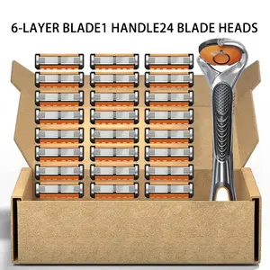 Men's manual shaver kit, blade material is safe and rust proof, easy to use and replace, high-quality material can be washed with water as a whole, classic men's shaving tool, Safety Razors Kit