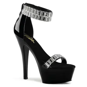Pleaser Kiss-269RS Womens Sandals in Black