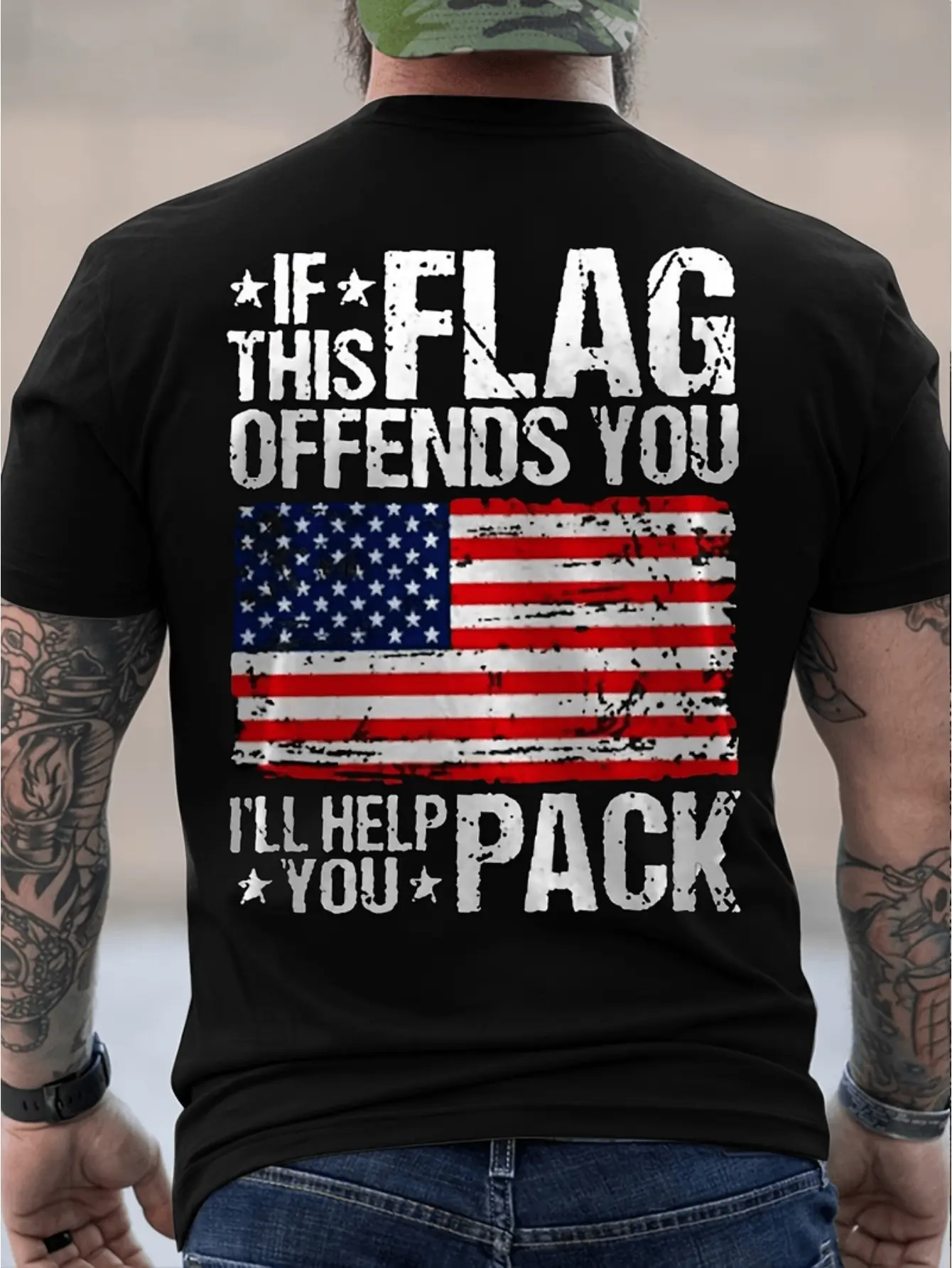 mens patriotic american flag t shirt graphic tee black shirt with soft breathable cotton crewneck casual shirt for gym casual attire patriotic american flag clothes holiday attire distressed print holiday gym app