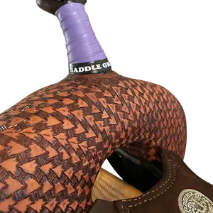 Saddle Grip Barrel Racing Horn Wrap 3 Pack - Push Him Purple