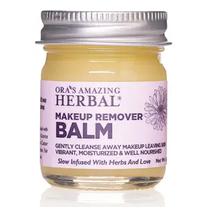 Make Up Remover Balm, Fragrance Free for Sensitive Skin. Made with Organic Calendula & Licorice Cleansing Makeup, 1oz
