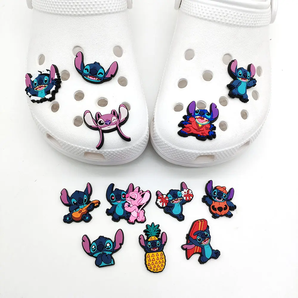 Disney Stitch Shoe Charms 22-piece Set Featuring Adorable Characters with Unique Accessories for Crafting & Display Ideal for Shoes Decor