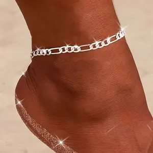 Elegant Boho Anklets for Women Hypoallergenic PU Leather Versatile Chain Ankle Bracelets Perfect for Daily Wear and Vacation Ideal Christmas Gift White