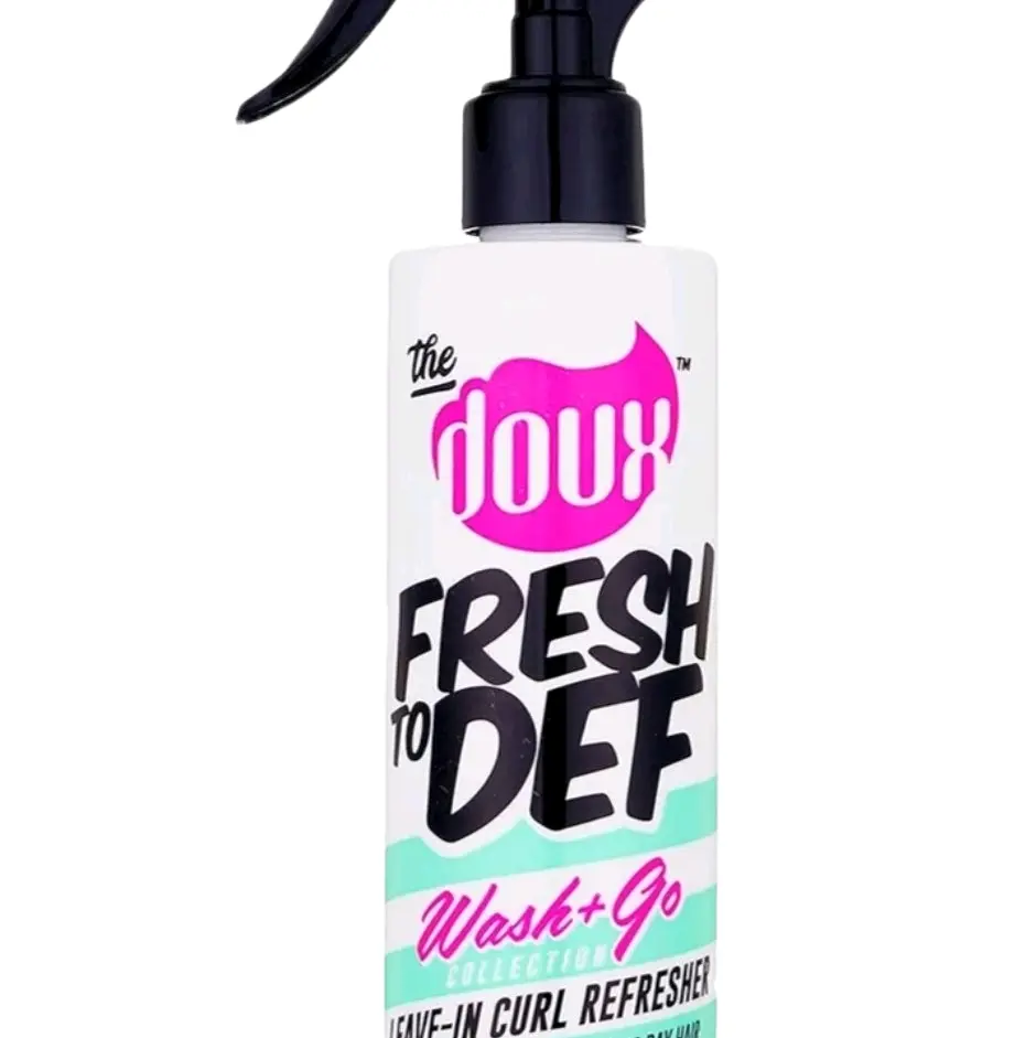 The Doux FRESH TO DEF Curl Refresher Spray - Detangling Leave-in Conditioner for Previously Styled Curls - Haircare Solution - Gel