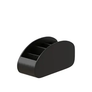 PU Remote Control Storage Box with 5 Compartments, Space-Saving Organizer for TV Media Player Pens Glasses Small Items, Home Office Use