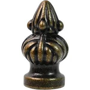 Vintage Lampshade Decoration Brass Lamp Cover Knob with Double Threaded Screws, Suitable for 3/8" and 1/4-27 inches (1 Pack)