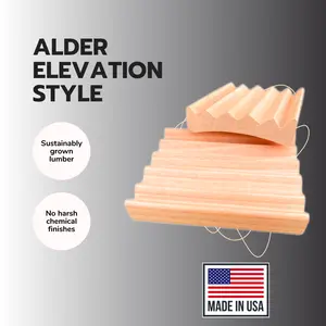 Alder Elevation Style Natural Wood Soap Dish - Sustainably Grown Lumber, No Harsh Chemical Finishes, Made in USA