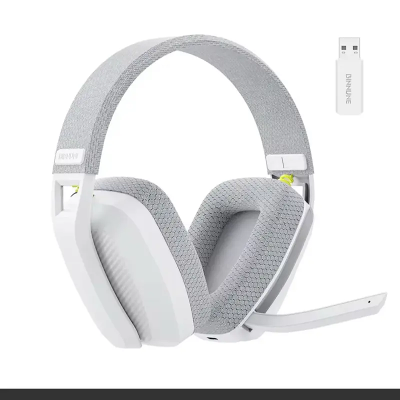 BINNUNE BW06 Wireless Gaming Headset with Noise-Cancelling Mic 2.4G Over-Ear for PS5 PS4 PC NS 63Hr+ Battery Esports Hpgaming Bluetooth Hifi Stereo Headphone Black Friday Christmas Gifts