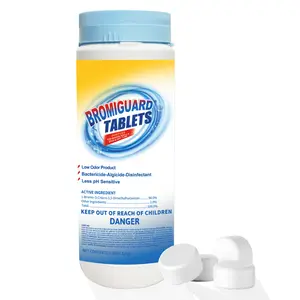 Bromine Tablets For SPA Hot Tub 1 Inch Tabs Brominating Tablets Booster Eliminates Bacteria Algae Soft Water Feel No Chlorine Odor Chemical Sanitizer (1.8 LB)