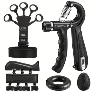 5-Piece Strength Training Machine Set, Finger Exercise, Grip Strength, Hand Extension, Pressure Relief Ball, Forearm Ring, Muscle Training, Hand Grip Strengthener, Finger Exerciser, Strength Training Equipment, Home Workout Equipment